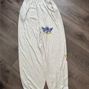 Boys Lie Cream Track Pants with Graphic Detail